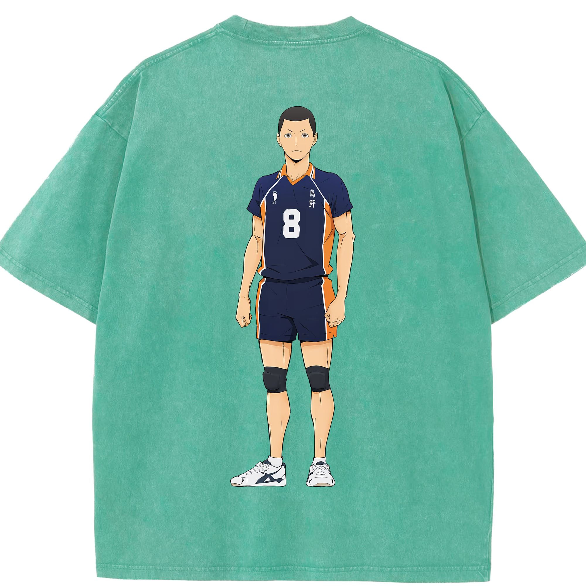 （画像用） ハイキュー!! Haikyu!! 綿100% ヴィンテージ風 半袖Tシャツ（背面プリント）